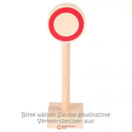 Beck Verkehrszeichen einzeln (Beispiel Durchfahrt verboten) - Holzspielzeug Profi