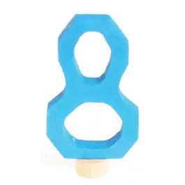 GRIMM´S Zahlenstecker 8 in blau - Holzspielzeug Profi