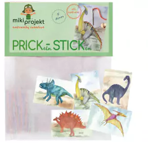 mikiprojekt Bastelset Prick-Stick 5 Dinos - Holzspielzeug Profi