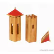 Drewart Ritterburg: Mittelgroßes Schloss, Detail großer Turm mit rotem Dach - Holzspielzeug Profi